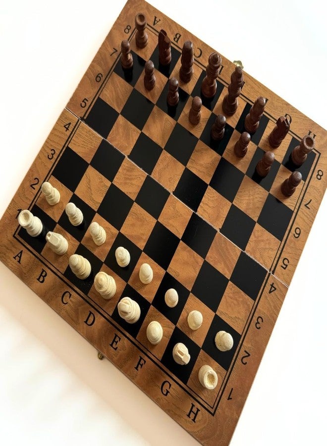 Tennex Wooden Chess Board 3-in-1 Chess-Checkers-Backgammon T 555 with Pieces - Image 1