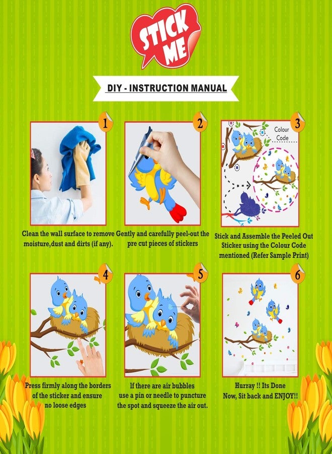 StickMe '7 Days of The Week - Cute -Animals -Baby -Kids -Learning -Education -Nursery -Pre School -Kinder Garden - Creative - Colorful - Wall Sticker' -Sm703 (Multi Colour, Vinyl - 130Cm X 130 Cm) - Image 4