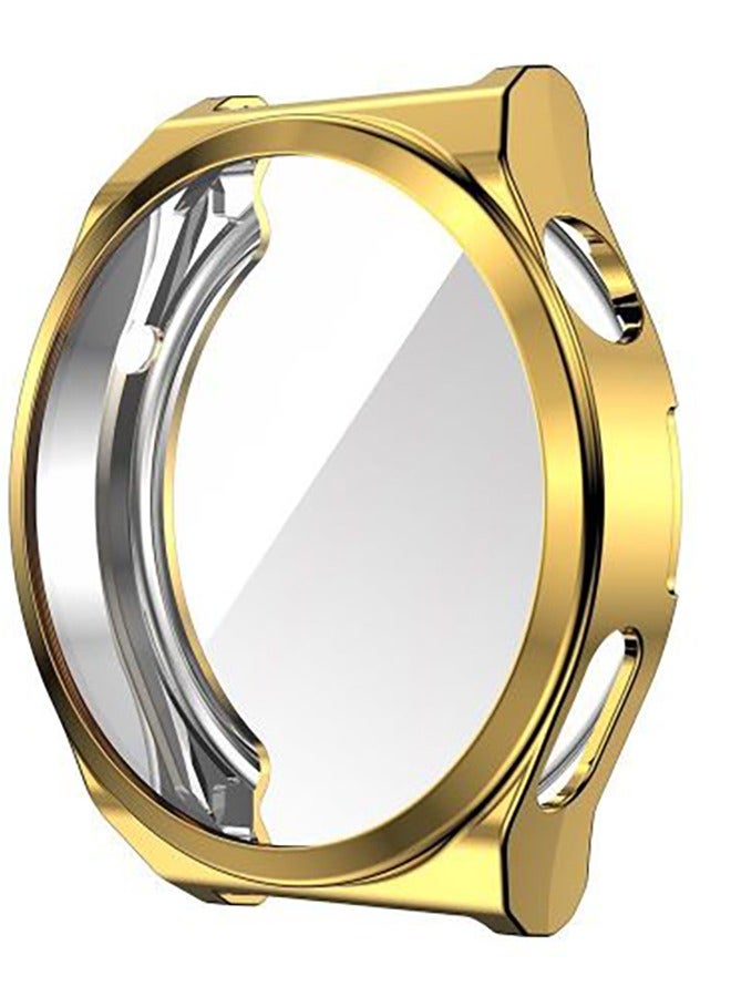 جراب حماية كامل سليكون شفاف لحماية ساعة هواوي جي تي 3 برو بمقاس 46 مم - جولد Huawei GT3 Pro 46mm - Image 2