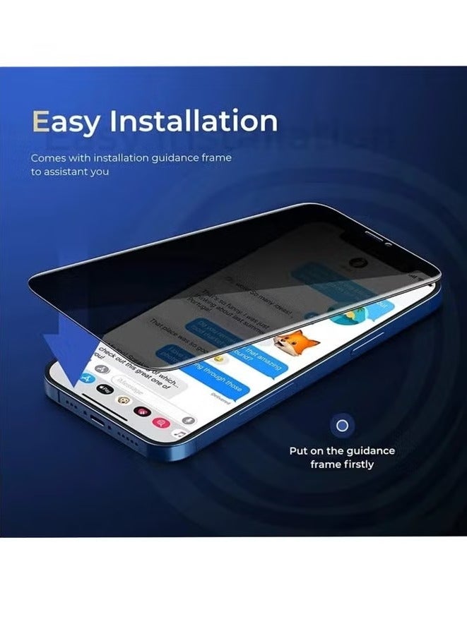 TIGER iPhone 13 Pro Max Privacy Screen Protector – 3 Pack Anti-Spy Tempered Glass, Scratch-Resistant, Full-Coverage, Bubble-Free, Sensitive Touch, Easy Installation – Compatible with iPhone 13 Pro Max 6.7 Inch - Image 4