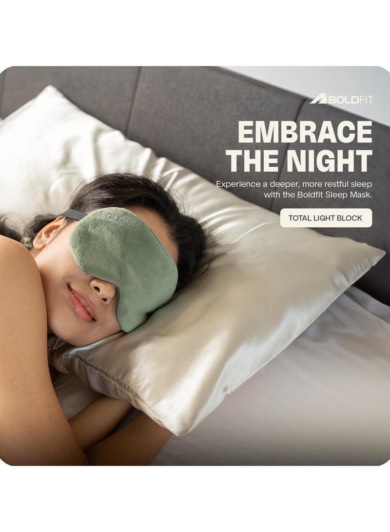 BOLDFIT Super Soft Silk Blind Fold Eye Mask For Smooth and Comfortable Sleep With Adjustable Strap  - Image 2
