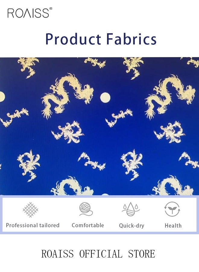 roaiss Plus Size Slip Dress and Robe for Ladies Silk Dragon Pattern Pajamas Bathrobe gift for Girlfriend Wife Summer Loungewear Nightwear for Women  - Image 4