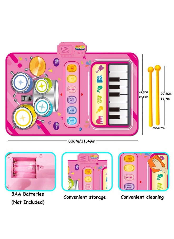 HONGID Toys for 1 Year Old Girl Gifts,2 in 1 Piano Mat Montessori Toys for 1 2 Year Old Girl,Educational Musical Toy First Birthday Gifts for 1 2 3 Year Old Girls,Christmas Stocking Stuffers for Toddler Girl  - Image 4