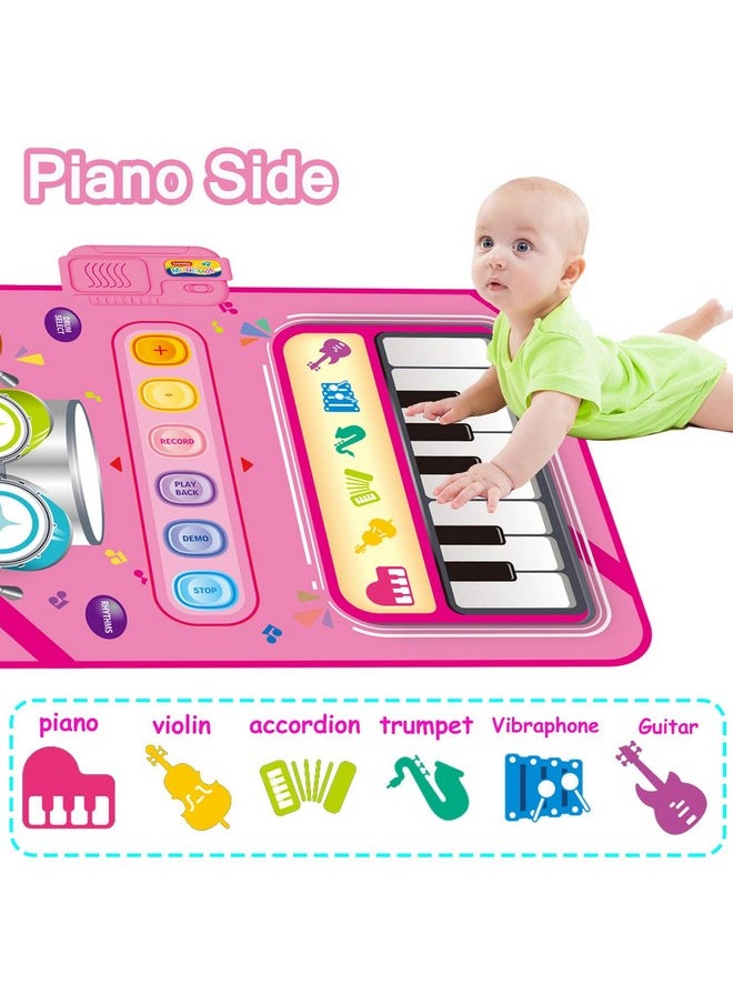 HONGID Toys for 1 Year Old Girl Gifts,2 in 1 Piano Mat Montessori Toys for 1 2 Year Old Girl,Educational Musical Toy First Birthday Gifts for 1 2 3 Year Old Girls,Christmas Stocking Stuffers for Toddler Girl  - Image 3