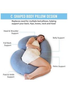 Pharmedoc C Shape Full Body Pillow -  Grey Cooling Cover - pzsku/Z57CCCB6EA033069C7F15Z/45/_/1730893651/7c6f418c-1fb9-41a1-8fd8-2c09c5ebe094