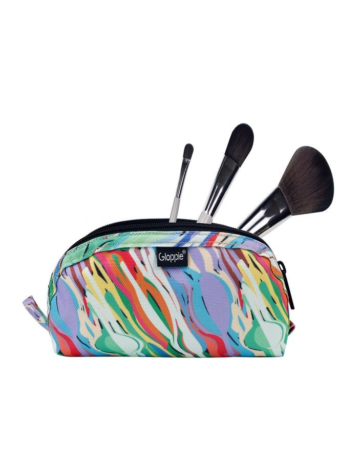Gloppie Travel Makeup Brush Holder - Compact Cosmetic Bag, Spacious Portable Cosmetic Bag for Organizing Your Brushes On-the-go, Watercolor - Image 1