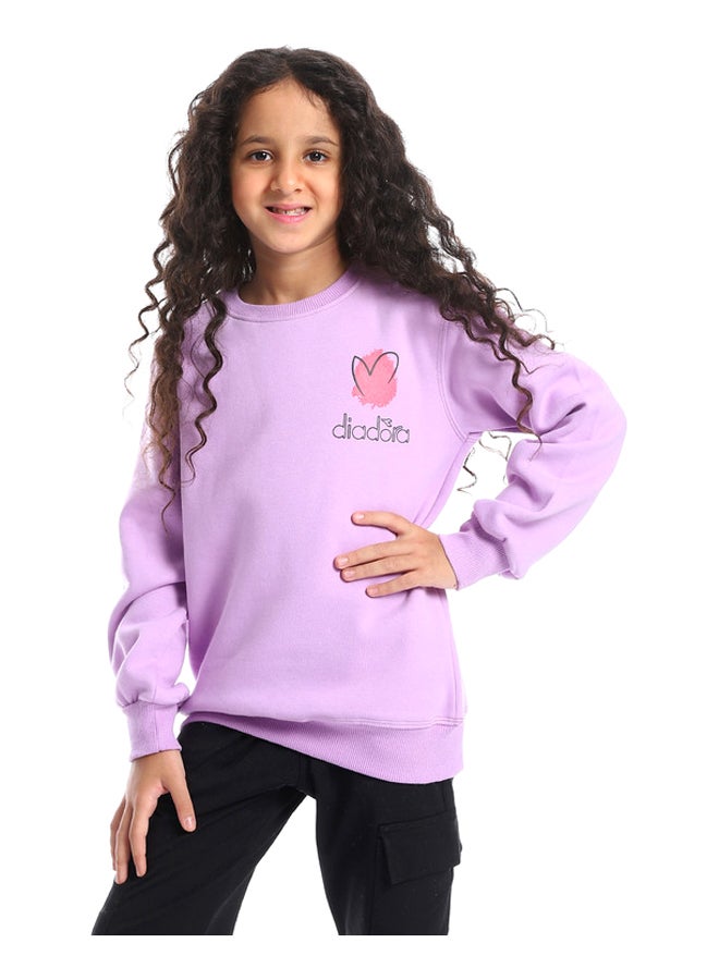 DIADORA سويت شيرت مطبوع للبنات - Image 1