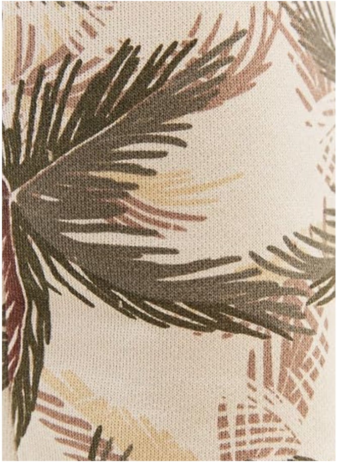LOUD UNIVERSE Men's Cotton Bermuda Palm Design  Shorts With Drawstring – Casual Lightweight Knee-Length Summer Shorts  - Image 2