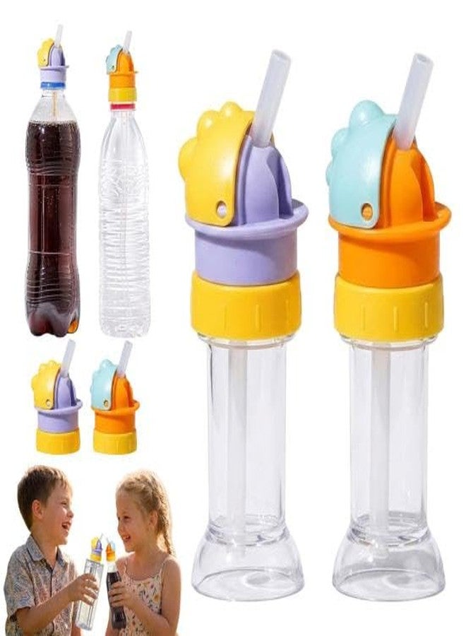 VIVITO Universal Spill-Proof Water Bottle Straw Adapter | Reusable Anti-Choking Conversion Cap for Kids & Adults | Food-Grade Silicone Flip-Top Spout Replacement Lid | (AnyColor/Pattern, Pack of 2) - Image 1