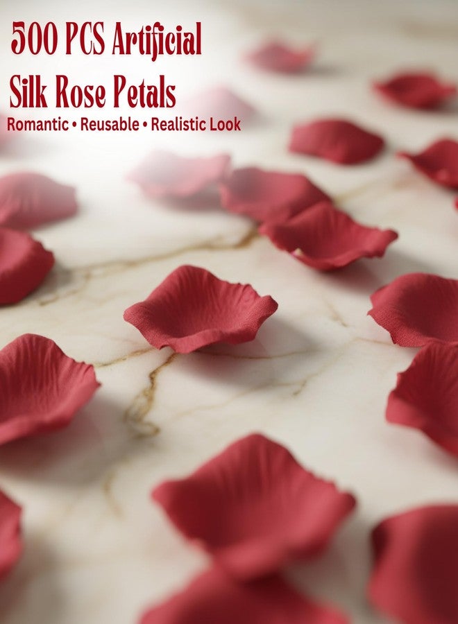 Magrido Artificial Silk Rose Petals - 500Pcs Red Flower Confetti for Wedding, Party, Romantic Decor | Realistic Fake Petals for Valentine’s Day, Anniversary & Craft Use - Image 5