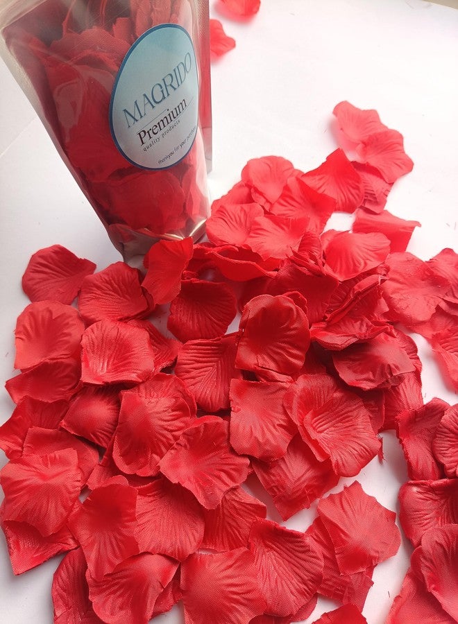 Magrido Artificial Silk Rose Petals - 500Pcs Red Flower Confetti for Wedding, Party, Romantic Decor | Realistic Fake Petals for Valentine’s Day, Anniversary & Craft Use - Image 1