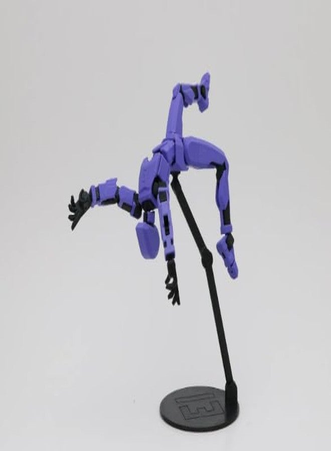 CERO T13 Action Figures Fidget Dummy 13 - Simple Display Stand 3D Printed (Black PLA Plastic) - Image 4