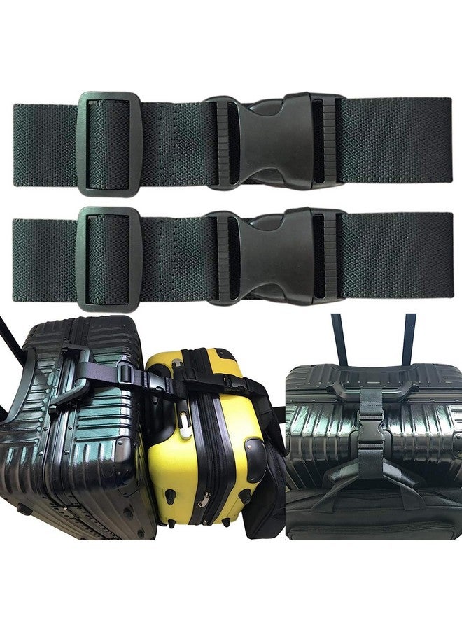iCONY 2PIECES Add a Bag Luggage Set Strap for Suitcases - Adjustable Belt Travel Accessories Attachment - Connect Your 3 Bags for Passenger Car - Image 1