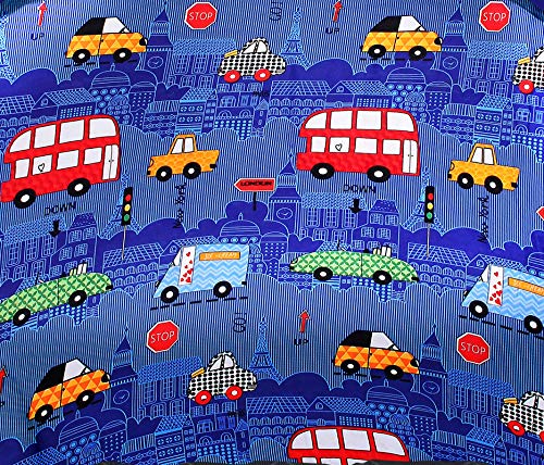 MORADO® Super Soft Glace Cotton 144 TC Kids Print Double Bedsheet with 2 Pillow Covers-Dark Blue - Image 2