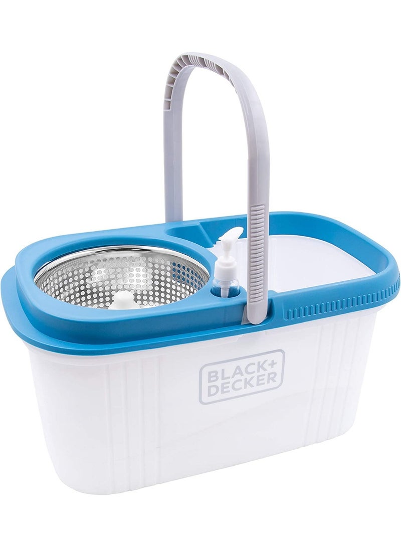 BLACK+DECKER 360° Rotating Spin Mop & Bucket With Stainless Steel Drum With Microfibre & Replaceable Mop Head & Telescopic Handle - Image 5