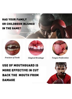 YAFIYGI 3 Pack Kids Youth Mouth Guard Football Sports Braces Mouthguards for Mouthpiece Boys Teeth for MMA Boxing Rugby Kickboxing Taekwondo Softball Lacrosse to Braces EVA Double Colored  - Image 5