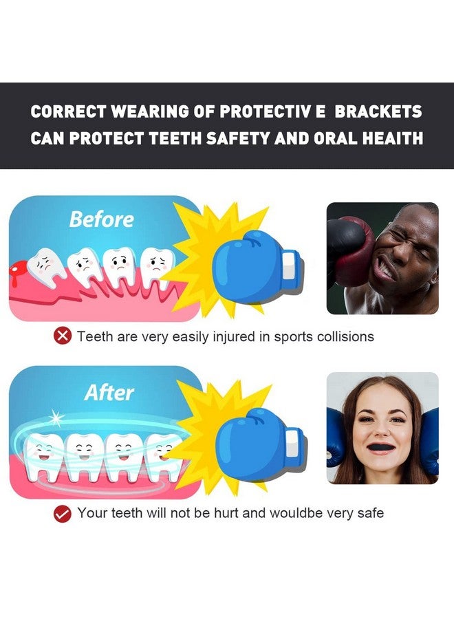 يافيجي مجموعة من 3 واقيات فم للأطفال والشباب، واقيات فم رياضية لكرة القدم، واقيات فم للأولاد، واقيات فم للملاكمة ورياضة الرجبي ورياضة الكيك بوكسينج والتايكوندو وكرة القدم اللينة ورياضة لاكروس، دعامات من مادة إي في إيه مزدوجة الألوان - Image 4