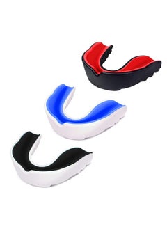 YAFIYGI 3 Pack Kids Youth Mouth Guard Football Sports Braces Mouthguards for Mouthpiece Boys Teeth for MMA Boxing Rugby Kickboxing Taekwondo Softball Lacrosse to Braces EVA Double Colored  - Image 1