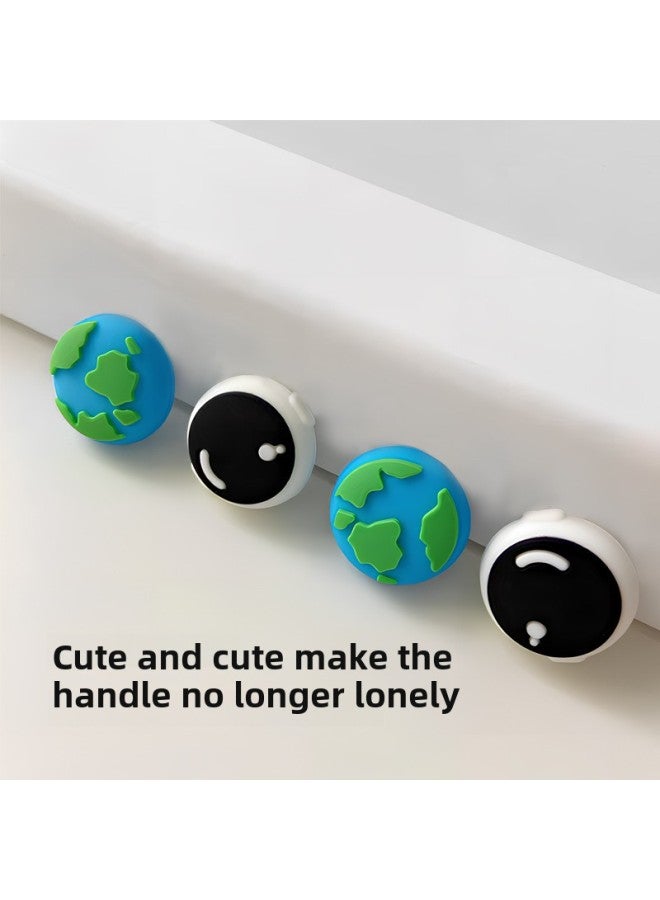 Nintendo Switch Handle Rocker Cap Earth Spaceman Rocker OLED Rocker Protective Cover LITE Silicone Cap-Product Color:Black Face Little Head  - Image 3
