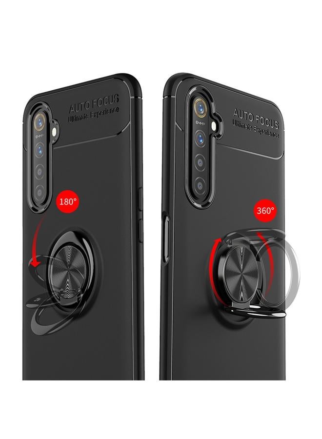 S-TOP Case For OPPO Realme 6 Metal Ring Holder 360 Degree Rotating TPU Case - Image 3