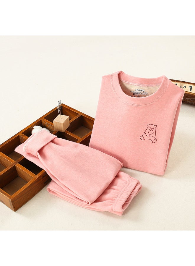 Children's Thermal Intimates Set, Baby Autumn Clothes And Long Pants For Boys And Girls, Winter Bottoming Shirt, Baby Double-sided Brushed Pajamas