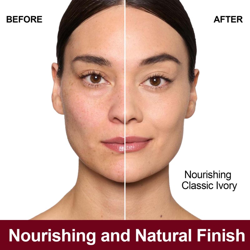 FV Dewy Liquid Foundation, Hydrating Smooth Formula & Lightweight, Longwear Medium-Full Coverage with Natural Finish, Waterproof Foundation for Dry/Combination Skin, 30g, Nourishing Classic Ivory - Image 2