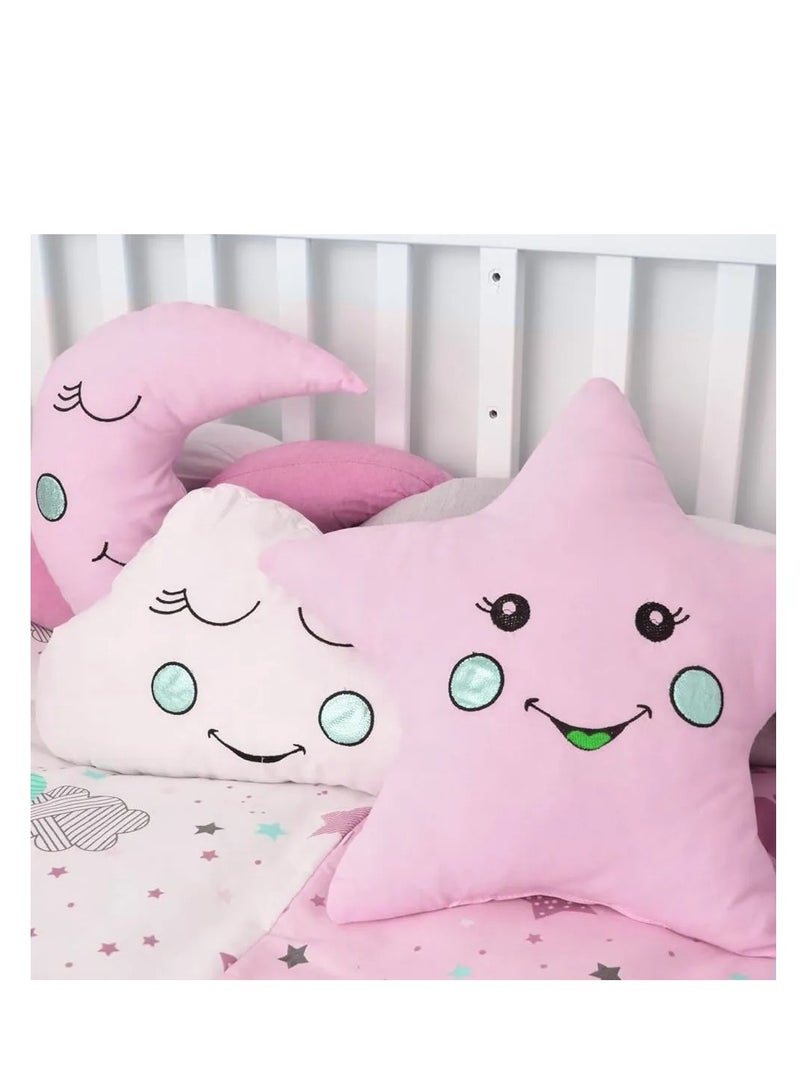 Factory Price Kids Bedding Pillow Set Pink – 3 Pieces - Image 1