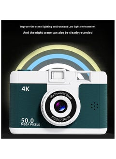 xozgdovg High-definition digital camera student mini front and back double camera gif/khaki  - Image 5