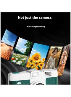 xozgdovg High-definition digital camera student mini front and back double camera gif/khaki  - Image 3