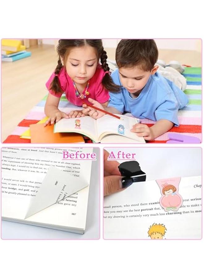 24 PCS Kids Cute Bookmarks, Magnetic Bookmarks for Kids, Book Marks Cute for Girls Boys Students Reading Lovers Gifts, Funny Animal School Stationery Baby Shower Party Favors (Cartoon) - Image 3
