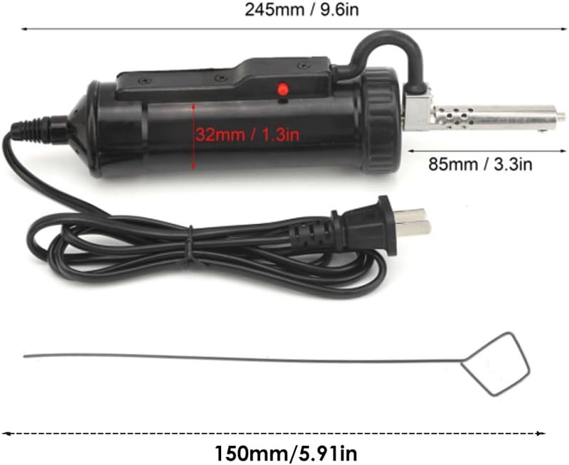 Wal front Electric Solder Sucker 30W Automatic Desoldering Pump with Vacuum Suction, 3 Nozzles (1.0mm, 1.5mm, 2.5mm) Tin Suction Device for Tin Removal Work (US Plug AC110V) ﻿ - Image 2