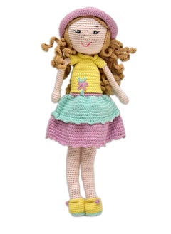 Happy Threads Handmade Crocheted Love & Care Cecilia Doll (15 inches) – Multicolour | Crochet Toys | Child Safe | for Babies 6 Months & Above | Dolls for Boys/Girls| For Birthday Gift | Decorative Items for Room  - Image 1
