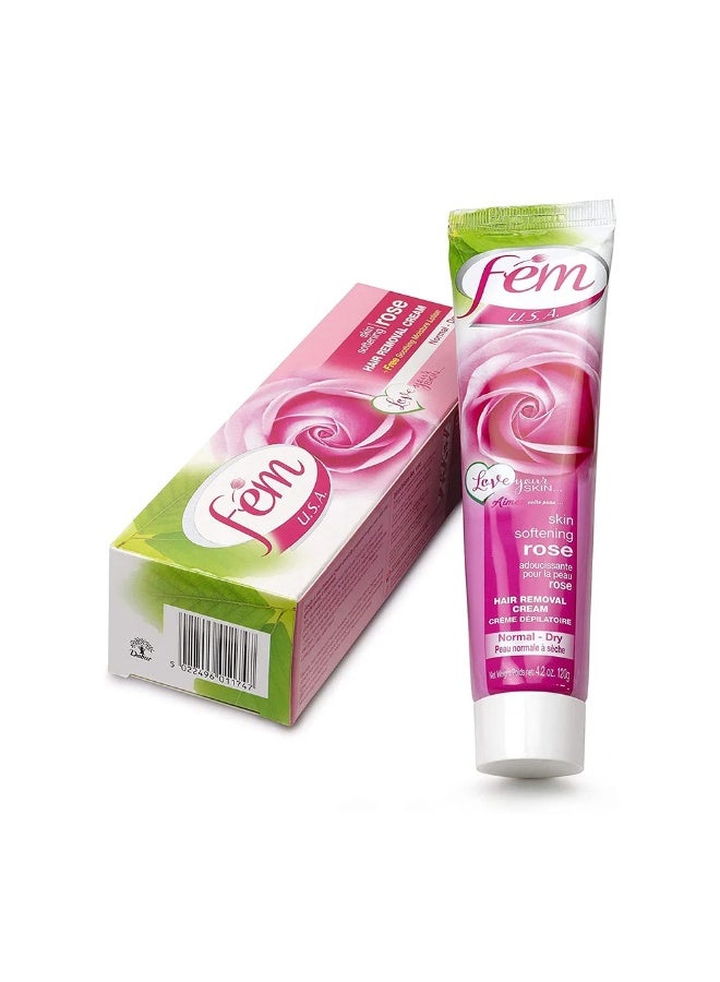 فيم كريم إزالة الشعر من فيم يو إس إيه بخلاصة الورد لتنعيم البشرة ١٢٠ غرام - Image 1