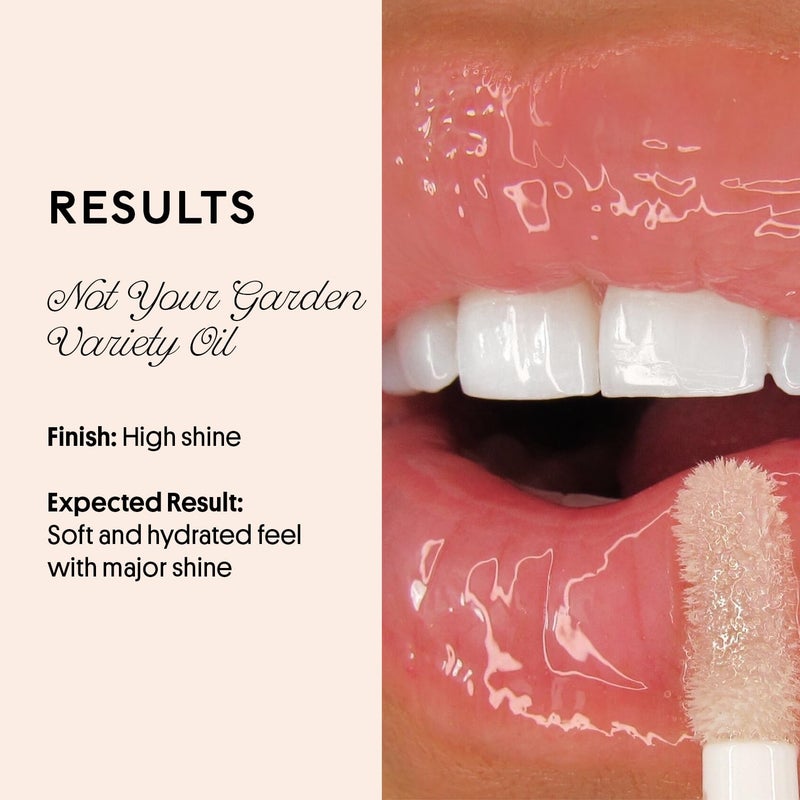 Winky Lux Flower Petal Lip Oil - Silky Shine & Hydrating Non Sticky Lip Gloss, Infused with Real Flower Petals & Nourishing Jojoba Oil, with Soft Vanilla Scent - Image 4