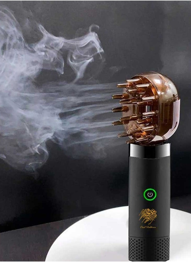 Oud Bakhoan USB Power Incense Portable Burner Evaporator Rechargeable Electric for Car and Home Fragrance - Black  - Image 2