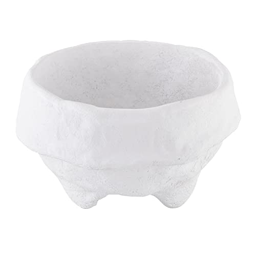 Santa Barbara Design Studio Pure Design Paper Mache Footed Decorative Bowl Small White - Image 1