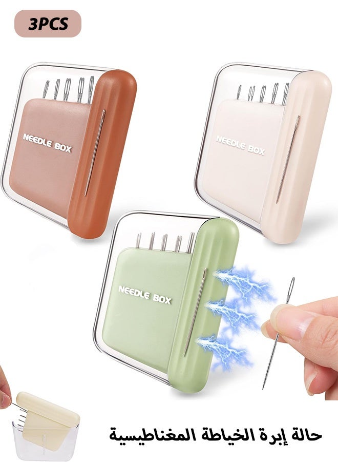 إم إكس إن 3 PPC Portable Travel Magnetic Sewing Needles Case, Portable Storage Box Pin Holder Organizer, Embroidery Needles Magnetic Needle Holder for Hand Sewing Art Crafts Repair - Image 1