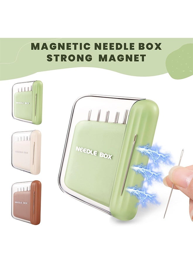 إم إكس إن 3 PPC Portable Travel Magnetic Sewing Needles Case, Portable Storage Box Pin Holder Organizer, Embroidery Needles Magnetic Needle Holder for Hand Sewing Art Crafts Repair - Image 4