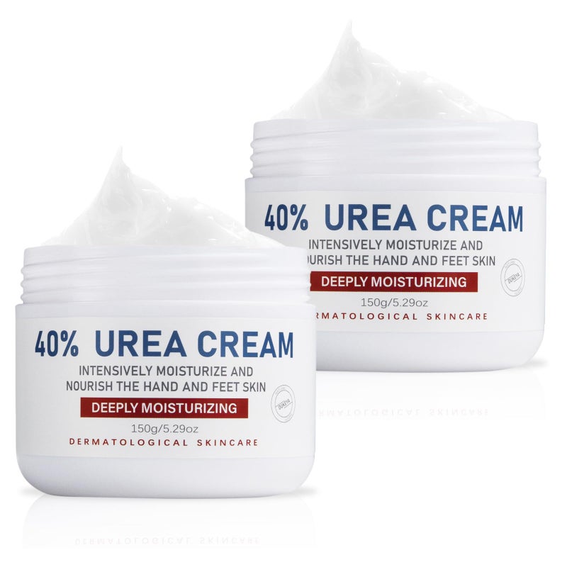 OUKEYA Urea Cream 40 PercentFoot  Hand Cream for Dry CrackedUrea Lotion for Feet Maximum Strength2 Packs