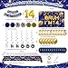 Distasio 14th Birthday Decorations for Boys Blue and Gold Happy 14th Birthday Decorations Boy Bruh Im 14 Backdrop Happy Birthday Banner Tablecover Number 14 Balloons Pompoms14 Year Old Boy Bday Party Decor - Image 4