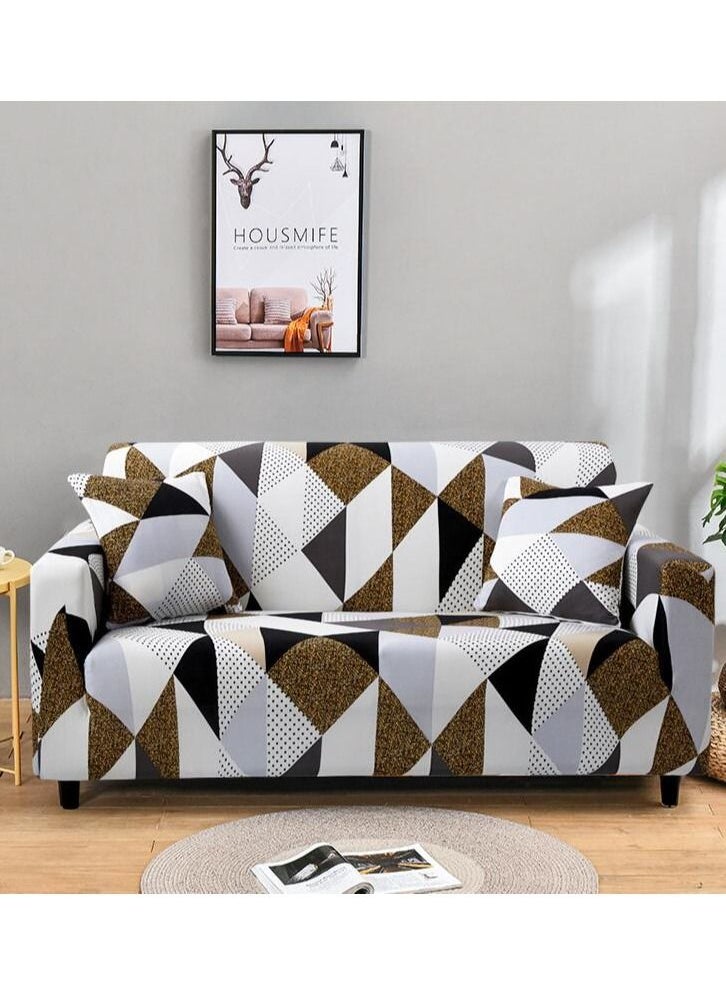 Exlene 2 Seater Elastic Sofa Couch Slipcovers Modern Sofa Cover for Living Room  - Image 1