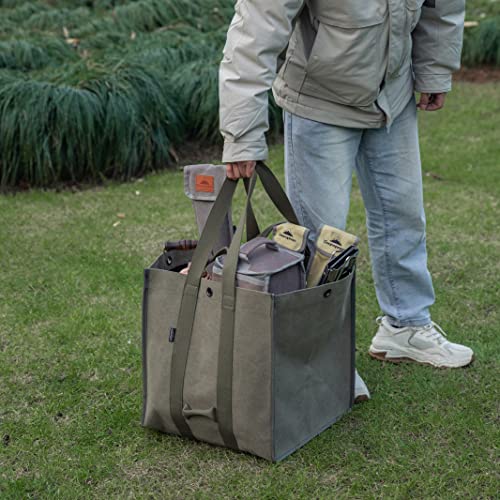 camping moon Firewood Log Carrier Tote Fire Wood Canvas BC400 Khaki Durable Easy Carry - Image 3