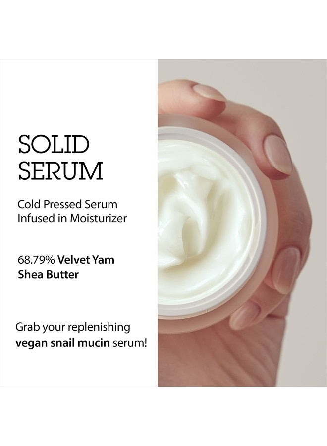 Blithe Pressed Serum 68.79% Wild Yam Moisturizing Serum with Cream Texture for Women, Vegan Mucin Safe for Sensitive Skin, Korean Skincare 1.68 Fl Oz  - Image 2