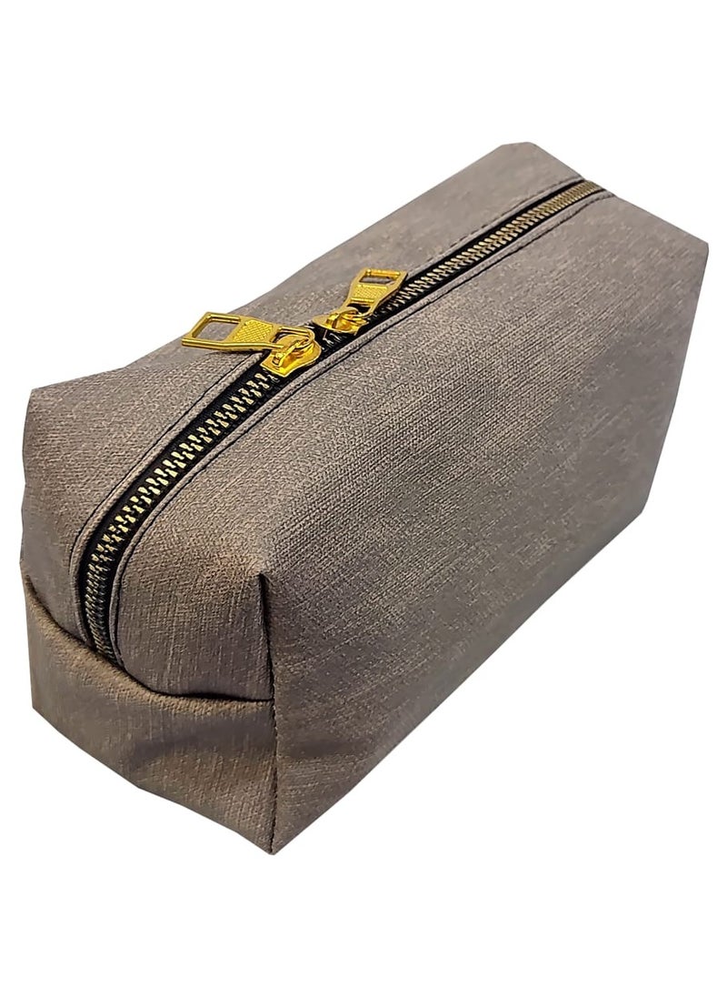Brand Stores Makeup Water Proof PU Leather Organizing Clutch Bag - Grey  - Image 1