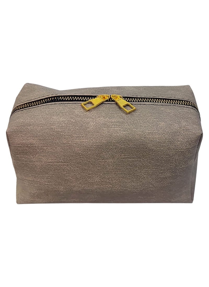 Brand Stores Makeup Water Proof PU Leather Organizing Clutch Bag - Grey  - Image 2