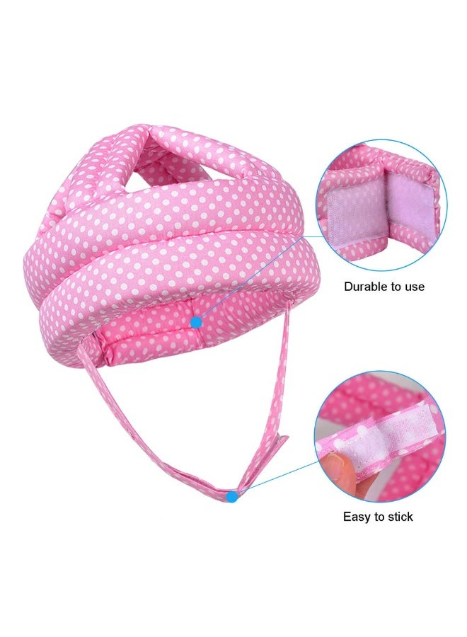 TORASO خوذة توراسو للأطفال، خوذة رأس للأطفال الرضع للزحف، واقي رأس ناعم للأطفال، واقي رأس ناعم للأطفال الصغار الذين يتعلمون المشي، نقاط وردية (1) - Image 3