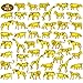 Charniol 48 Pcs Metallic Gold Plastic Animal Figurines Toys Safari Animal Figurines Zoo Elephant Lion Jungle Wild Mini Decor for Baby Shower Theme Birthday Party Cake Topper Decoration - Image 4