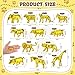 Charniol 48 Pcs Metallic Gold Plastic Animal Figurines Toys Safari Animal Figurines Zoo Elephant Lion Jungle Wild Mini Decor for Baby Shower Theme Birthday Party Cake Topper Decoration - Image 2