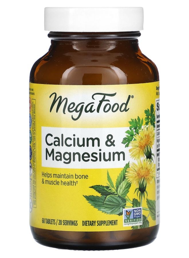 MegaFood Calcium & Magnesium  60 Tablets