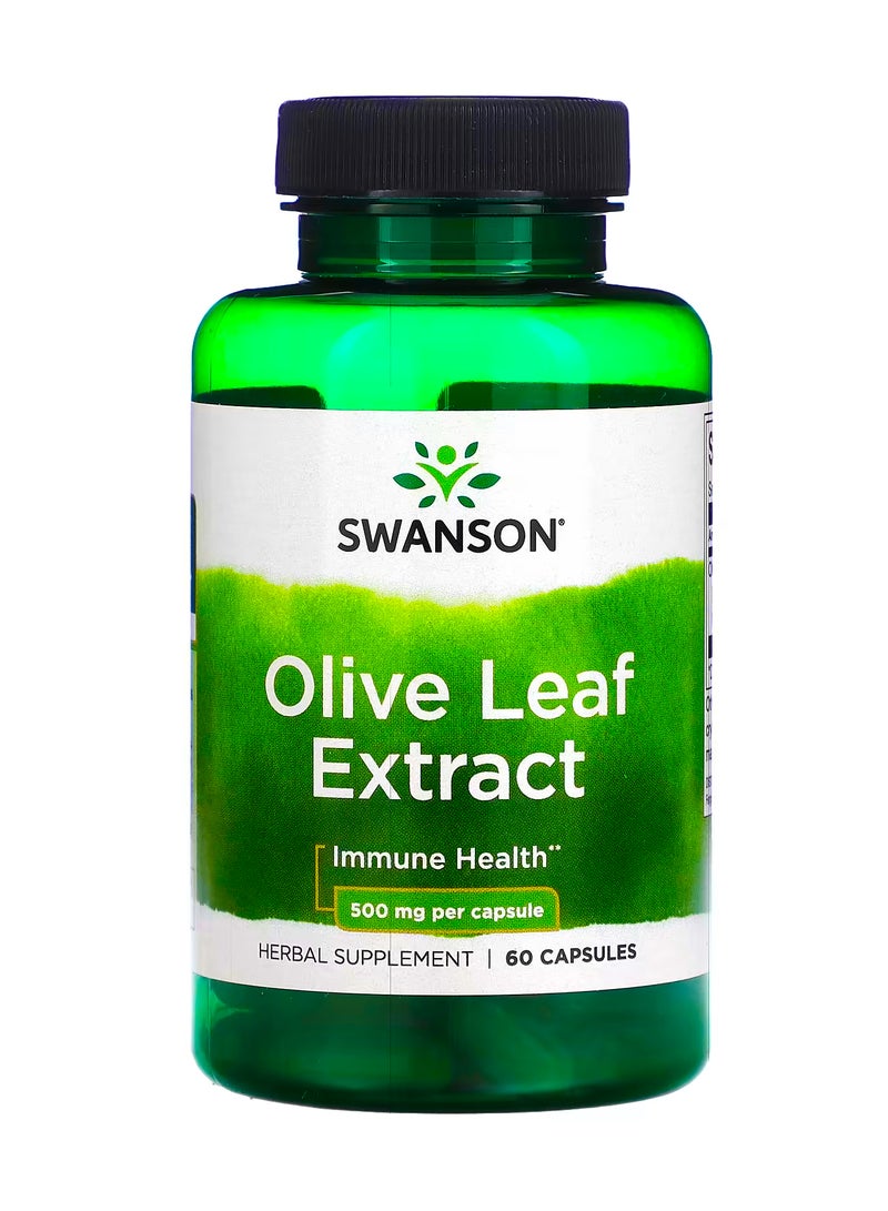 سوانسون مستخلص أوراق الزيتون  500 ملجم  60 كبسولة